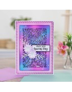 (GEM-MD-CAD-STSW)Gemini Deep Border Stylish Swirls Create-a-Card Dies