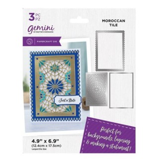 (GEM-MD-CAD-MOTI)Gemini Deep Border Moroccan Tile Create-a-Card Dies