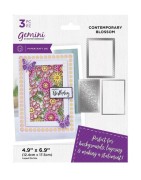 (GEM-MD-CAD-COBL)Gemini Deep Border Contemporary Blossom Create-a-Card Dies