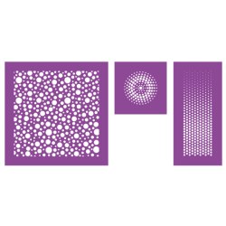 (CC-STEN-SPODOTS)Crafter's Companion Spots and Dots Multi-Use Stencil Set (3pcs)
