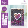 (CC-STEN-LOVEHEA)Crafter's Companion Love Hearts Multi-Use Stencil Set (3pcs)