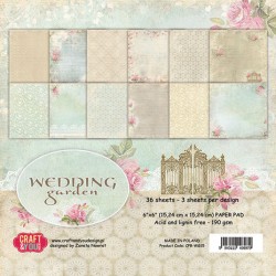 (CPB-WG15)Craft and You design Wedding Garden 6x6 Inch Paper Set 190gsm (36sheets)