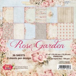 (CPB-RG15)Craft and You design Rose Garden 6x6 Inch Paper Set 190gsm (36sheets)