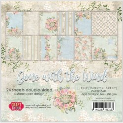 (CPB-GWW15)Craft and You design Gone With The Wind 6x6 Inch Paper Set 250gsm (24sheets)