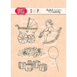 (CS022)Craft and You design Stroller Baby Set Stamps