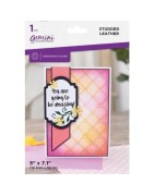 (GEM-EF5-STULEAT)Gemini Textured Studded Leather 2D Embossing Folder
