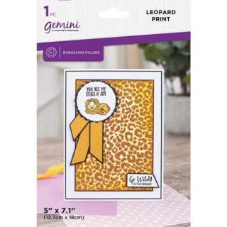 (GEM-EF5-LEOPRIN)Gemini Textured Leopard Print 2D Embossing Folder