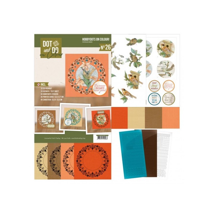 (DODOOC10026)Dot and Do on Colour 26 - Jeanine's Art - Vintage Birds