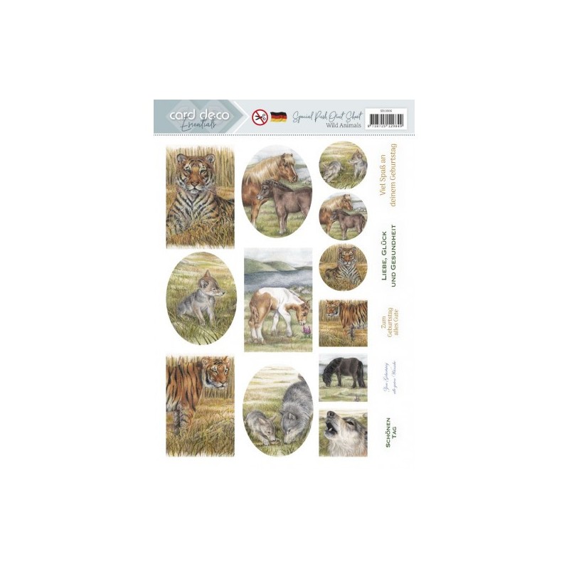 (SB10806)Scenery Special - Card Deco Essentials - Wild Animals - Deutsch