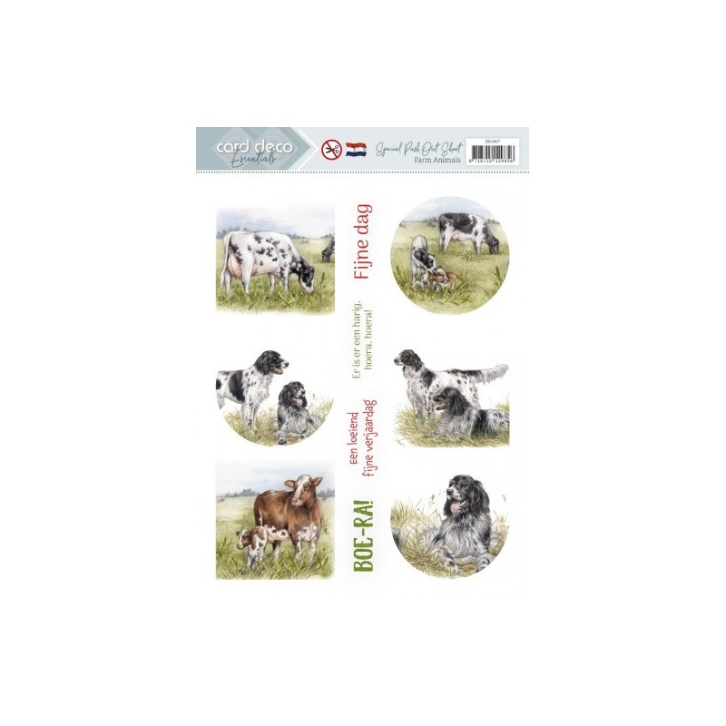 (SB10807)Scenery Special - Card Deco Essentials - Farm Animals - Dutch