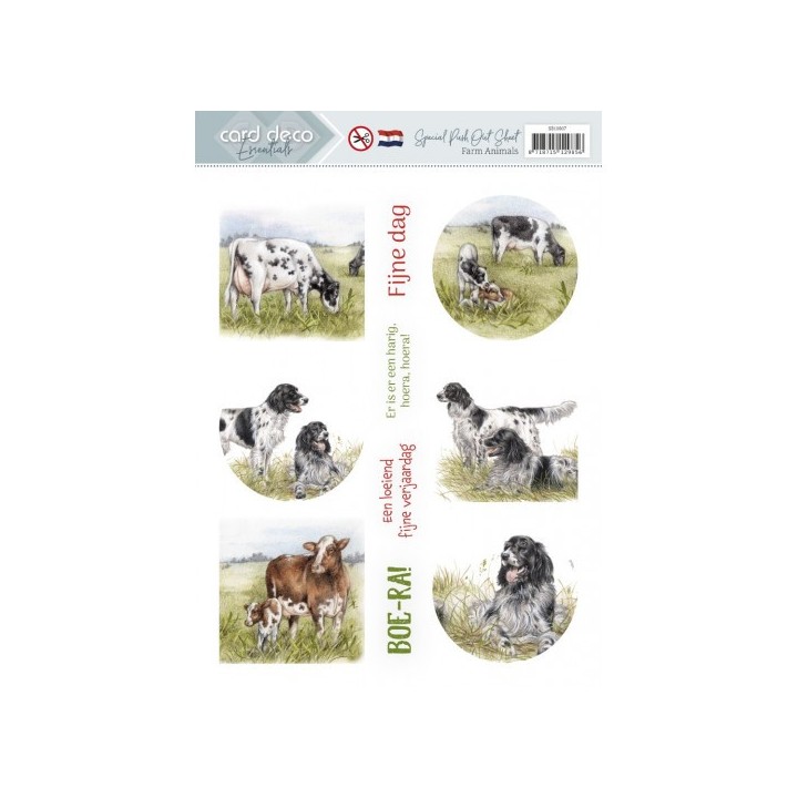 (SB10807)Scenery Special - Card Deco Essentials - Farm Animals - Dutch