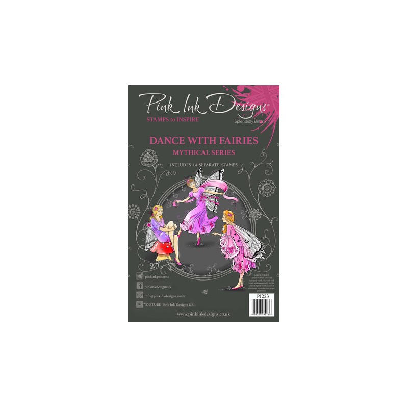 (PI223)Pink Ink Designs Dance With Fairies A5 Clear Stamps