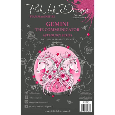 (PI213)Pink Ink Designs Gemini "The Communicator" A5 Clear Stamps