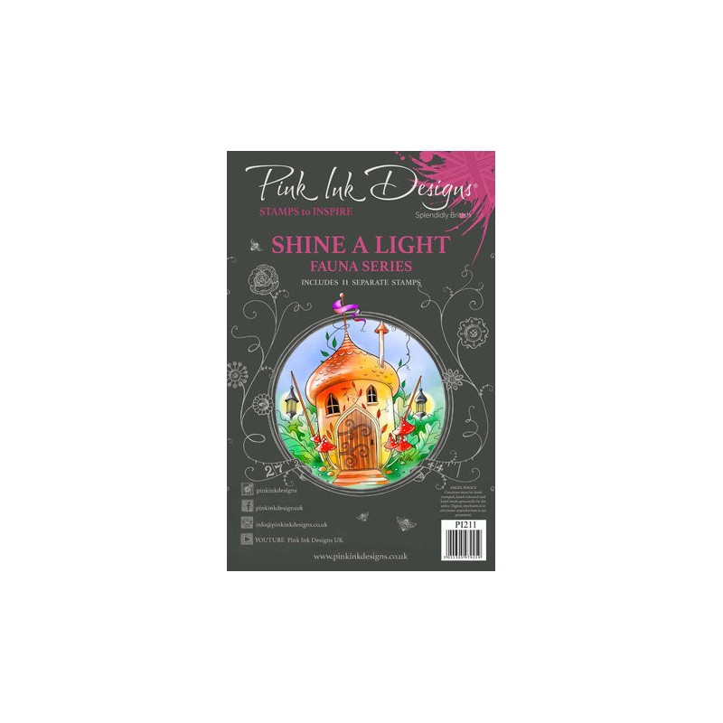 (PI211)Pink Ink Designs Shine A Light A5 Clear Stamps