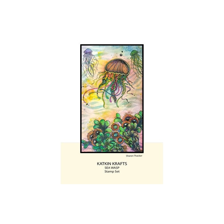 (KK0001)Katkin Krafts Sea Wasp A5 Clear Stamp Set