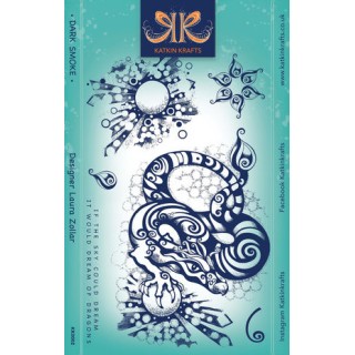 (KK0002)Katkin Krafts Dark Smoke A5 Clear Stamp Set