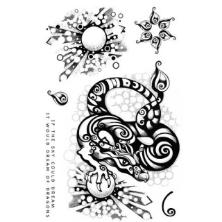 (KK0002)Katkin Krafts Dark Smoke A5 Clear Stamp Set
