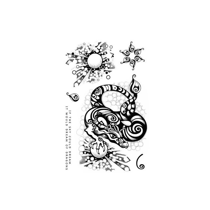 (KK0002)Katkin Krafts Dark Smoke A5 Clear Stamp Set