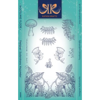 (KK0003)Katkin Krafts Woodland Floor A5 Clear Stamp Set