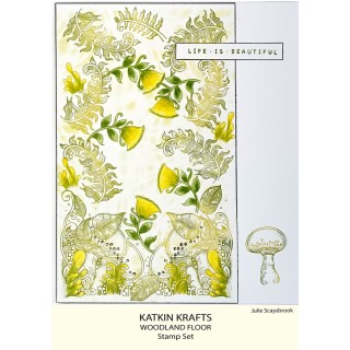 (KK0003)Katkin Krafts Woodland Floor A5 Clear Stamp Set