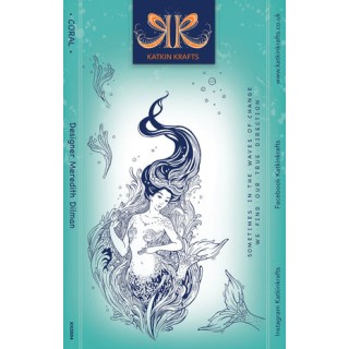 (KK0004)Katkin Krafts Coral A5 Clear Stamp Set