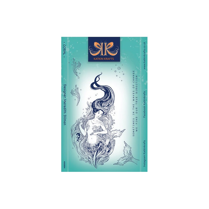 (KK0004)Katkin Krafts Coral A5 Clear Stamp Set