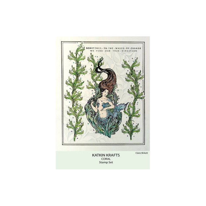 (KK0004)Katkin Krafts Coral A5 Clear Stamp Set
