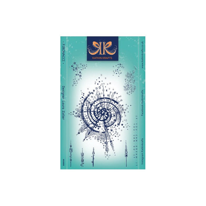 (KK0005)Katkin Krafts Fibonacci A5 Clear Stamp Set