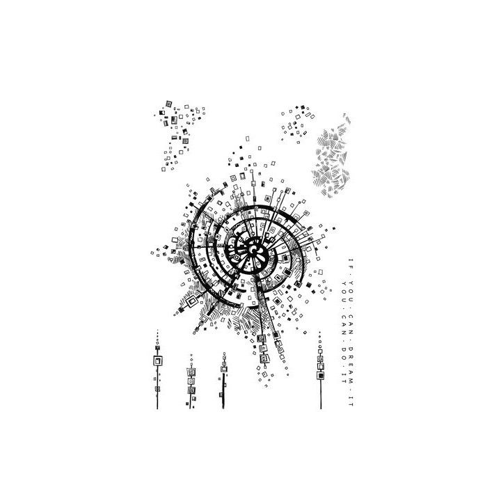 (KK0005)Katkin Krafts Fibonacci A5 Clear Stamp Set