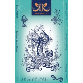 (KK0006)Katkin Krafts Champignon A5 Clear Stamp Set