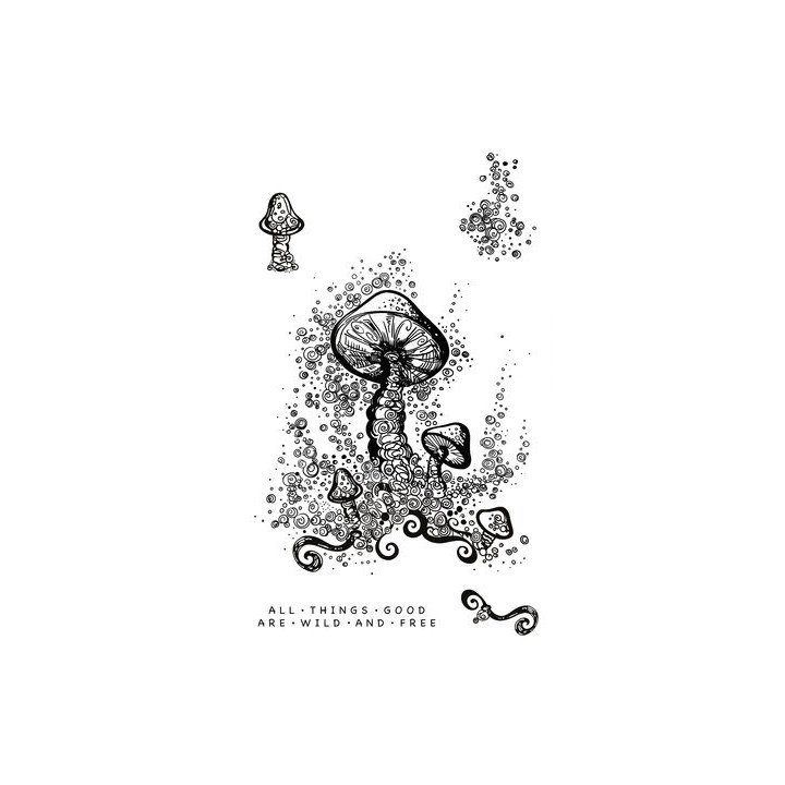 (KK0006)Katkin Krafts Champignon A5 Clear Stamp Set