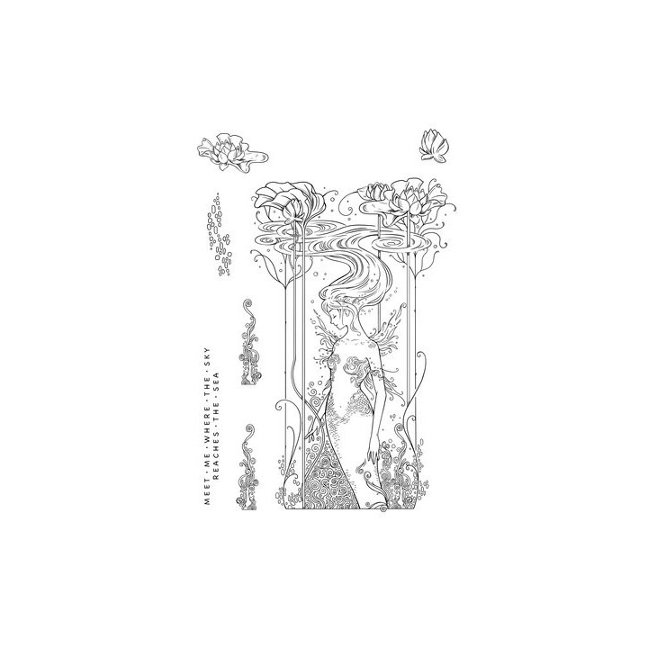 (KK0007)Katkin Krafts Pearl A5 Clear Stamp Set