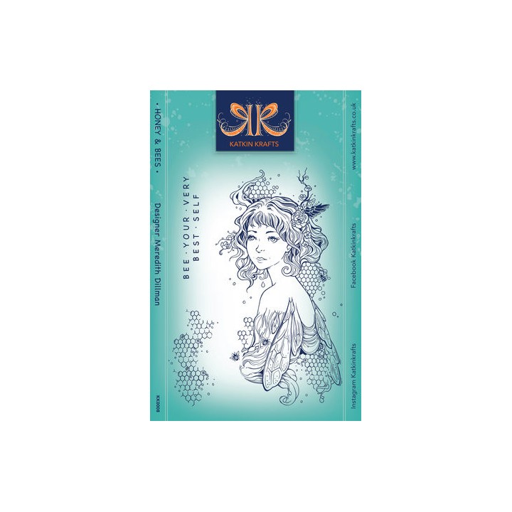 (KK0008)Katkin Krafts Honey & Bees A5 Clear Stamp Set