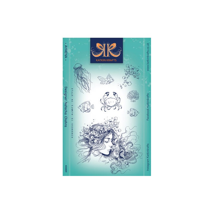 (KK0009)Katkin Krafts Athena A5 Clear Stamp Set