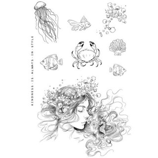 (KK0009)Katkin Krafts Athena A5 Clear Stamp Set