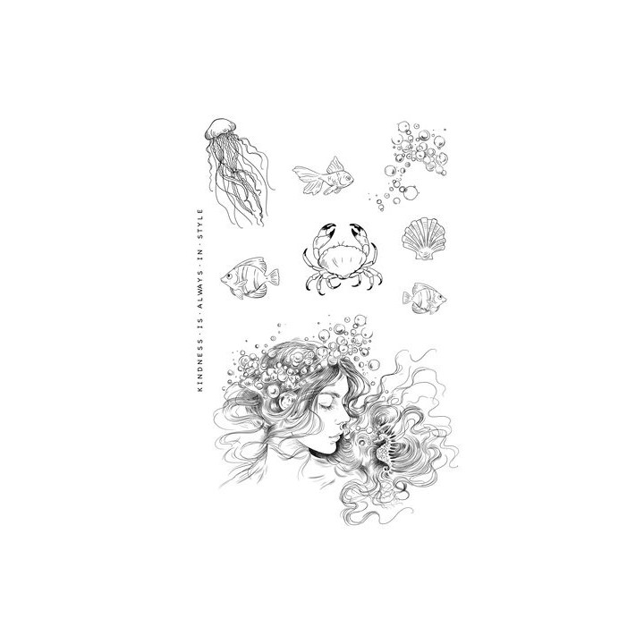 (KK0009)Katkin Krafts Athena A5 Clear Stamp Set