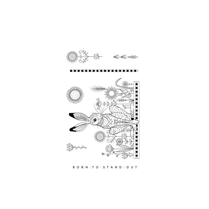 (KK0010)Katkin Krafts Hilda A5 Clear Stamp Set