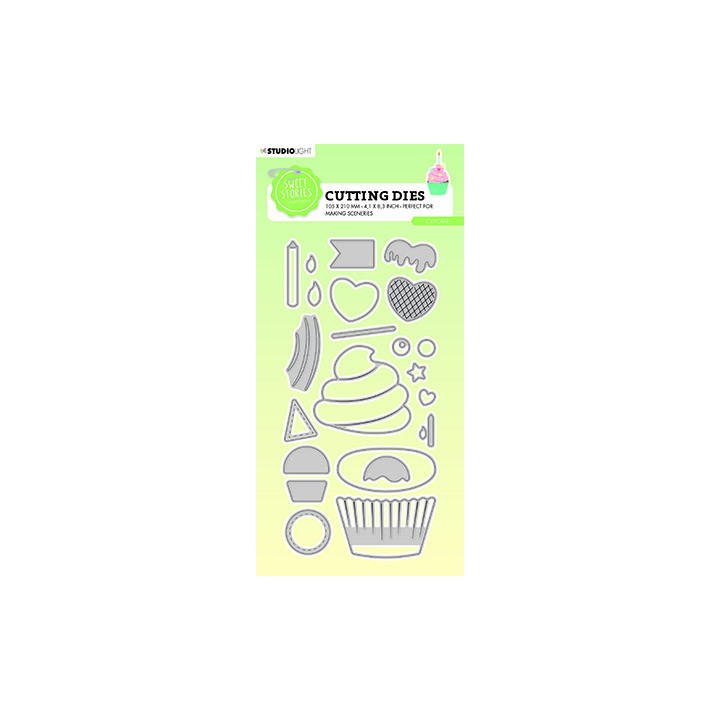 (SL-SS-CD510)Studio Light SL Cutting Die Cupcake Sweet Stories nr.510