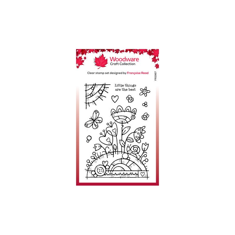(FRS967)Woodware Clear Stamp Flower Mound Clear Stamps