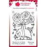 (FRS968)Woodware Round Blooms Clear Stamps