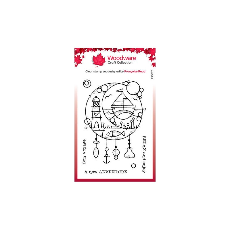 (FRS970)Woodware Seaside Dreamcatcher Clear Stamps