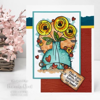 (FRS974)Woodware Tagged Greeings Clear Stamps