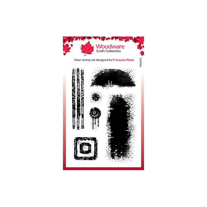 (FRS975)Woodware Speckled Textures Clear Stamps