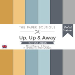 (PB2010)The Paper Boutique Perfect Partners Up, Up & Away 8x8 Inch Solid Papers