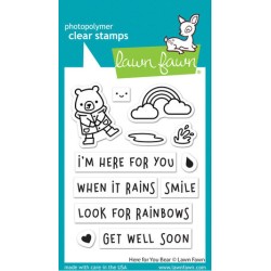 (LF2845)Lawn Fawn Here for You Bear Clear Stamps