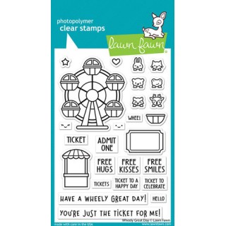 (LF3071)Lawn Fawn Wheely Great Day Clear Stamps