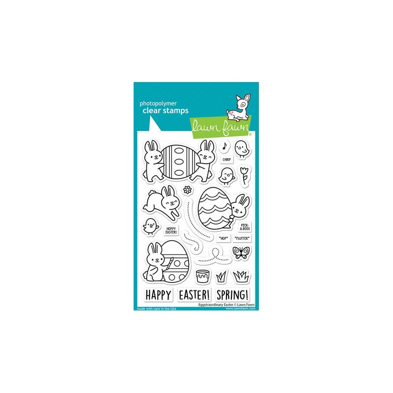 (LF3077)Lawn Fawn Eggstraordinary Easter Clear Stamps