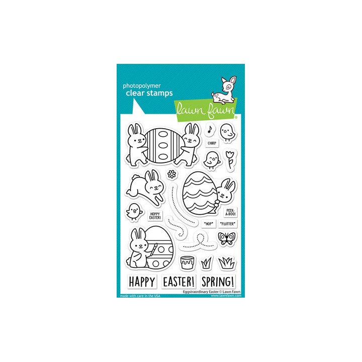 (LF3077)Lawn Fawn Eggstraordinary Easter Clear Stamps