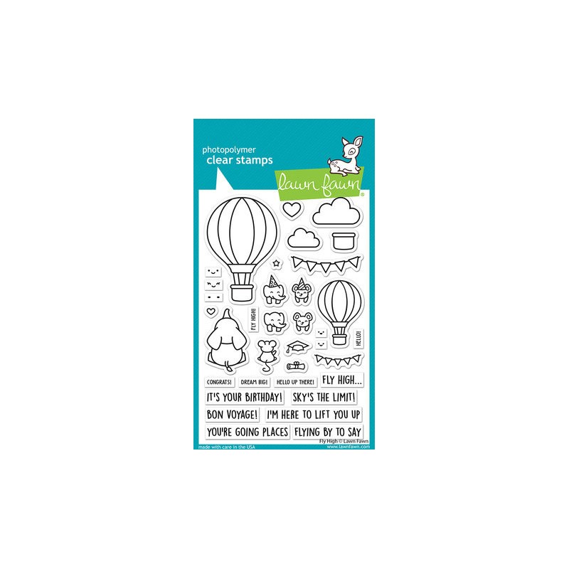 (LF3069)Lawn Fawn Fly High Clear Stamps