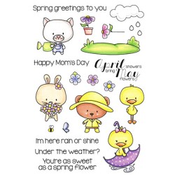 (CCD-0134)C.C. Designs April & May Clear Stamp